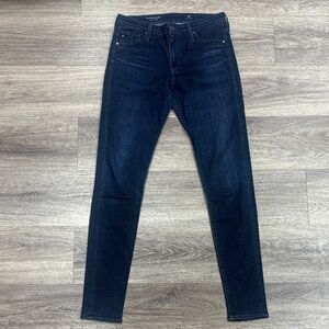 AG Adriano Goldschmied Women's Dark Blue Skinny Jeans 28R The Farrah High Rise